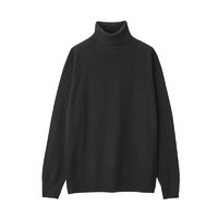 MUJI 无印良品 女士高领毛衣 W9AA871 黑色 XL