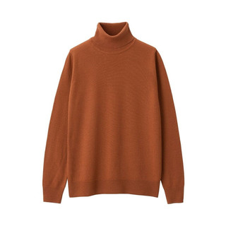 MUJI 无印良品 女士高领毛衣 W9AA871 深橙色 XL