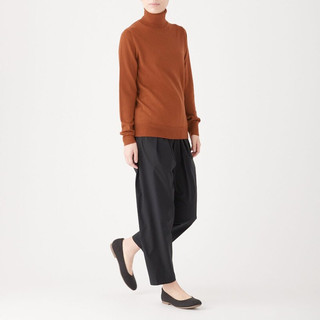 MUJI 无印良品 女士高领毛衣 W9AA871 深橙色 XXL