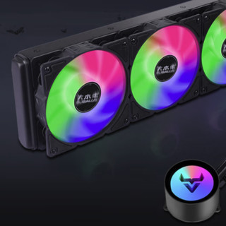 BUBALUS 大水牛 寒战360 RGB 360mm 一体式水冷散热器 黑色