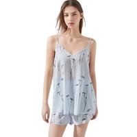 HUXI 乎兮 女士家居服套装 HX431904 蓝色 L
