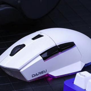 Dareu 达尔优 A955 2.4G蓝牙 多模无线鼠标 12000DPI RGB 白色