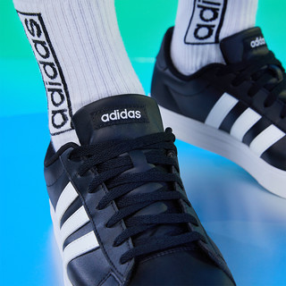 adidas neo阿迪达斯官方旗舰店DAILY 2.0男子休闲运动板鞋EG4000 40 245mm 1号黑色/亮白