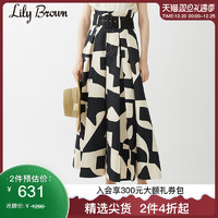 Lily Brown 春夏 法式复古高腰阔腿裤女休闲裤LWFP212034