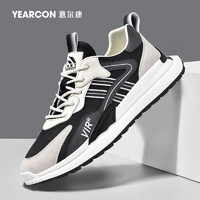 YEARCON 意尔康 男鞋2022年秋季新款潮鞋休闲运动鞋子男生百搭网面跑步鞋