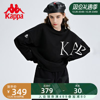 Kappa 卡帕 女短款蝙蝠衫卫衣休闲圆领长袖K0C62WT01