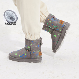 巴拉巴拉 儿童雪地靴男女童靴子舒适新款冬季保暖易搭配
