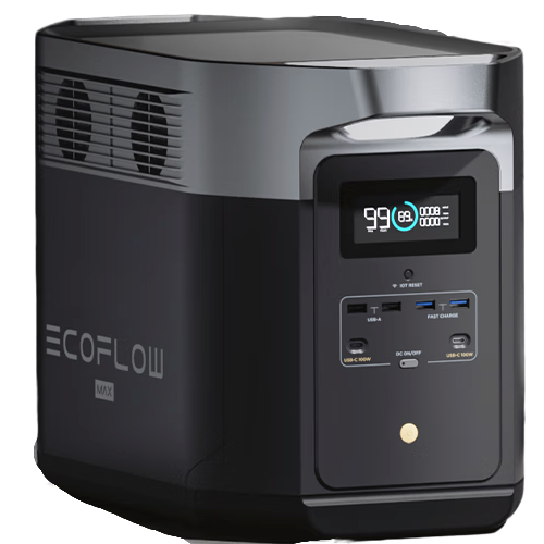 ECOFLOW 德 1600 户外移动电源 银黑色 450000mAh 4600W