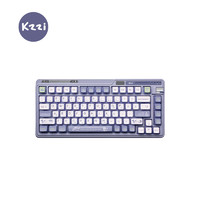 KZZI 珂芝 K75 RGB 82键 三模机械键盘 紫丁轴 骑士灰