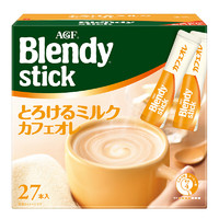 AGF 日本进口 Blendy 条状三合一 特浓奶香咖啡欧蕾27支