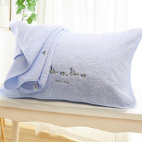 KINGSHORE 金号 4201H 纯棉绣花枕巾 蓝色 50*80cm 2条装