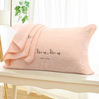 KINGSHORE 金号 4201H 纯棉绣花枕巾 红色 50*80cm 2条装