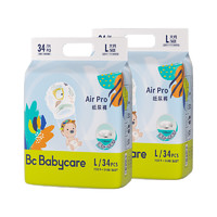 babycare bc babycare Air pro新升级 呼吸裤 纸尿裤  婴儿尿不湿 新老包装随机发 L36片*2包