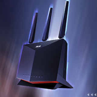 ASUS 华硕 AX86U Pro 巨齿鲨 2.0 双频5700M 家用级千兆无线路由器 Wi-Fi 6 黑色