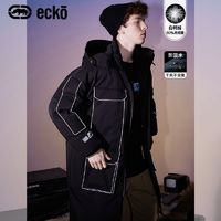 ecko unltd. 犀牛 潮牌男女羽绒服拼接中长款连帽羽绒服男女