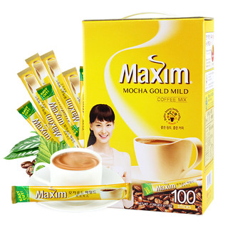 Maxim 麦馨 速溶咖啡粉 韩国进口东西maxim三合一摩卡 麦可馨 礼盒装 100条装 1200克