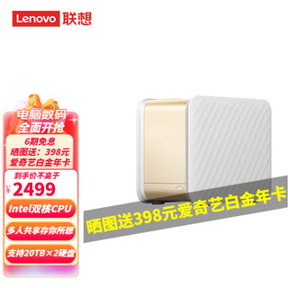 Lenovo 联想 NAS个人云T2Pro存储私有云T2网络存储服务器双盘位企业家用云储存移动硬盘 T2Pro无盘版+4T专用硬盘*2