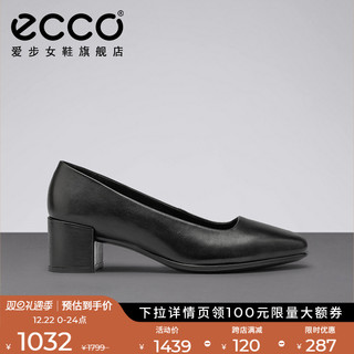 ecco 爱步 型塑系列 女士中跟单鞋 290503 黑色 37