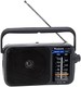  Panasonic 松下电器 带手柄的便携式收音机 RF-2400DEG-K，电源线或电池供电，黑色　