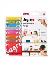 Sugru I000950 多用途胶泥，用于创意修复、固定和制作，8 件装