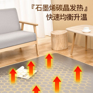Huadn 地暖垫碳晶电热地毯地热垫电热毯发热地板垫子移动取暖发热地垫 现代简约暖米黄