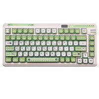 KZZI 珂芝 K75炫彩版 82键 2.4G蓝牙 多模无线机械键盘 柠檬绿 柠檬轴 RGB