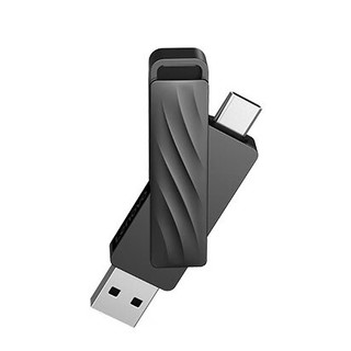 Lenovo 联想 L7C Max USB 3.1 固态U盘 风暴灰 128GB USB-A/Type-C双口