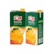  有券的上：汇源 纯果汁浓缩果汁饮料 1L*2盒（橙汁+橙汁）　