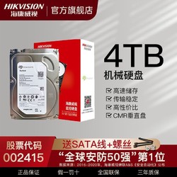 HIKVISION 海康威视 希捷4TB垂直机械硬盘电脑台式机NAS监控3.5寸酷鹰X015