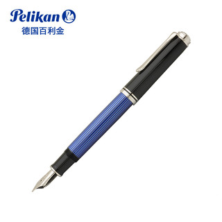 Pelikan 百利金 钢笔 M805 蓝杆白夹 F尖 单支装