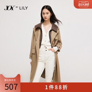 LILY 丽丽 9A波1系列 女士中长款风衣 121400C11097302 浅棕 L