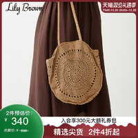 Lily Brown 春夏 法式复古编织圆托特包女手提包LWGB212311