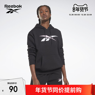 Reebok 锐步 Te Vector Oth 女子运动卫衣 H62052 黑色 XL