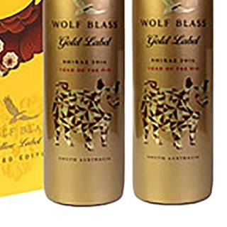 WOLF BLASS 纷赋 金牌 朗霍恩河赤霞珠干型红葡萄酒 2瓶*750ml套装 猪年生肖礼盒