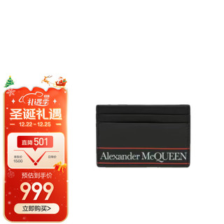 ALEXANDER MCQUEEN 亚历山大麦昆 Alexander McQueen AMQ 男士黑色卡包 602144 1SJ8B 1092