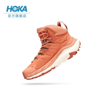 HOKA ONE ONE 男女款卡哈2中邦徒步鞋Kaha 2 GTX皮革减震防水支撑 流沙色/蛋酒色-男女款 42.5/270mm 36/220mm 落日红/陶土红-女