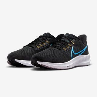 耐克男鞋Nike Air Zoom Pegasus 39飞马39 涡轮增压马拉松跑步鞋男士休闲运动鞋 黑白蓝标DH4071-002 41/US8