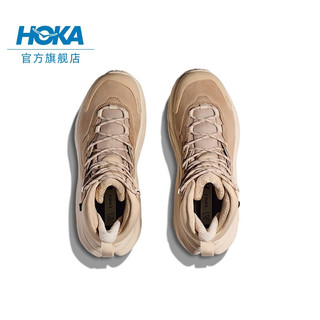 HOKA ONE ONE 男女款卡哈2中邦徒步鞋Kaha 2 GTX皮革减震防水支撑 流沙色/蛋酒色-男女款 42.5/270mm 36/220mm 流沙色/蛋酒色-男女款