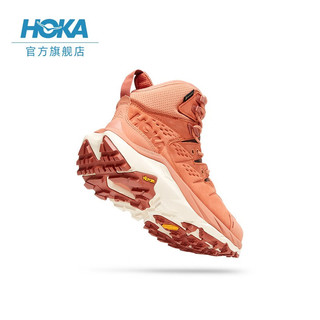 HOKA ONE ONE 男女款卡哈2中邦徒步鞋Kaha 2 GTX皮革减震防水支撑 流沙色/蛋酒色-男女款 42.5/270mm 46/295mm 落日红/陶土红-女