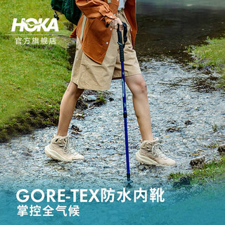 HOKA ONE ONE 男女款卡哈2中邦徒步鞋Kaha 2 GTX皮革减震防水支撑 流沙色/蛋酒色-男女款 42.5/270mm 38.5/240mm 黑色 / 黑色-男