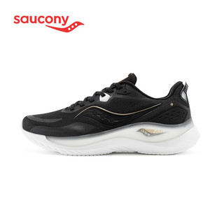 Saucony索康尼跑鞋男鞋支撑稳定火鸟2缓震回弹慢跑训练跑步鞋 S28173X 黑金 40.5