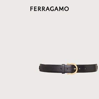 菲拉格慕 Ferragamo)  女士黑色牛皮革皮带腰带 0746952_C_95