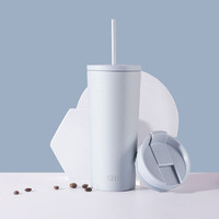 PLUS会员：Simple Modern simplemodern 保温保冷随行喝水茶杯子 冰花雪青 600ML