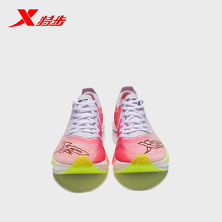 特步160X3.0碳板竞速跑步鞋子男鞋运动鞋2022马拉松PB科技运动鞋男 新白色/激光红 42