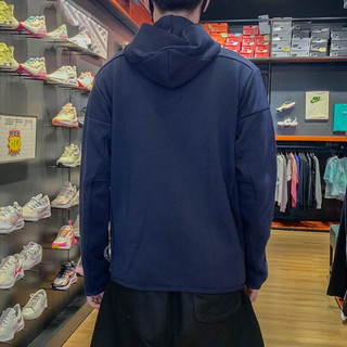 阿迪达斯 （adidas） 外套男装秋季新款运动服防风跑步训练连帽开衫夹克GM6533 GM6537藏青 XL