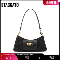 STACCATO 思加图 2022冬季新款时尚小香风腋下包法棍包新月包单肩包GY203DX2