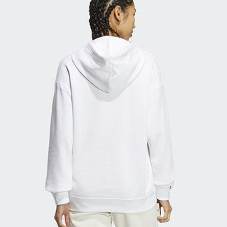 adidas 阿迪达斯 Label Hoodie 中性运动卫衣 IB2710 白色 XL