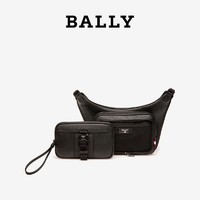 BALLY 巴利 男士黑色皮革二合一斜挎包6236801