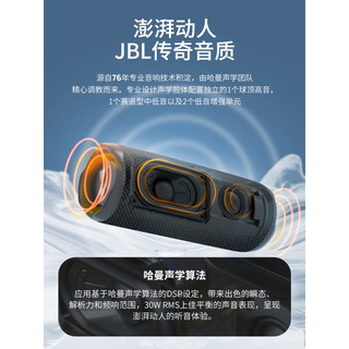 JBL 杰宝 FLIP6 音乐万花筒六代 便携式蓝牙音箱 低音炮 防水防尘设计 多台串联 赛道扬声器 独立高音单元 迷彩色