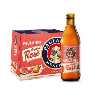 保拉纳（Paulaner）德国原装进口啤酒 Paulaner保拉纳柏龙啤酒小麦白啤酒 柏龙白啤500ml*20瓶玻璃 柏龙西柚玫瑰红啤酒330ml*12瓶
